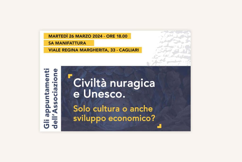 AL VIA IL CICLO DI INCONTRI SUL PATRIMONIO NURAGICO SARDO, MARTEDÌ 26 IL PRIMO APPUNTAMENTO