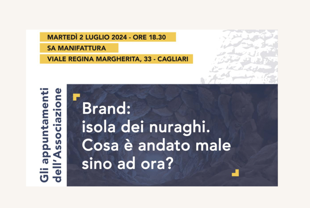 Brand Isola dei nuraghi: ne parliamo martedì 2 luglio
